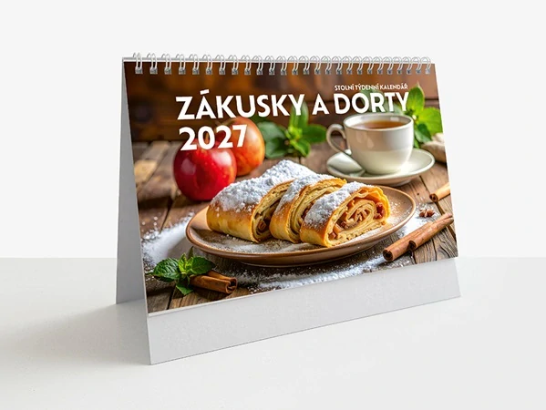 Kalendář 2027 stolní Zákusky a dorty