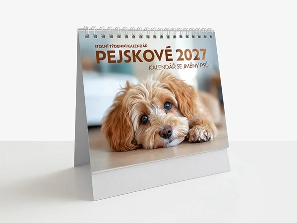 Kalendář 2027 stolní Optimum Pejskové