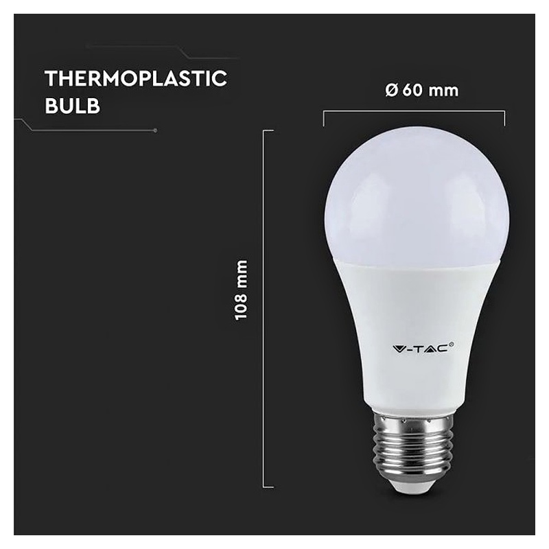 LED žárovka E27, 8.5W, 806LM, A60