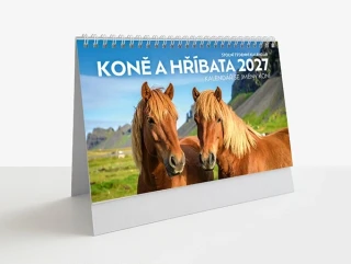 Kalendář 2027 stolní Koně a hříbata