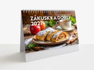 Kalendář 2027 stolní Zákusky a dorty