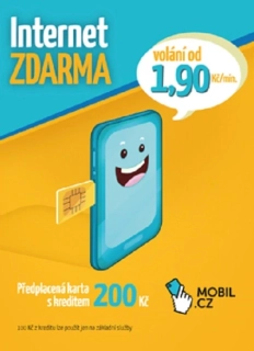MOBIL.CZ Předplacená SIM 200