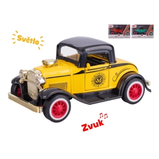 Auto old timer kovové 11 cm 1:36 se světlem a zvukem